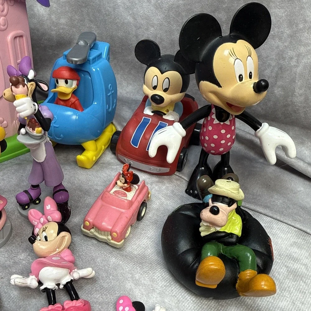 Fisher Price Little People Mickey & Minnie Mouse House Figures Lot Of 28 Vintage